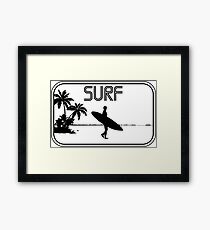 Surf Sticker Framed Print