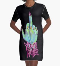 Fuck Your Rulez Graphic T-Shirt Dress