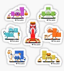 16-bit Old Tetriminos Sticker