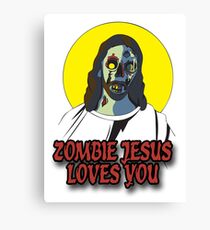 Zombie Jesus Loves You Canvas Print