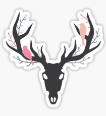 Whimsy Stag Skull Sticker