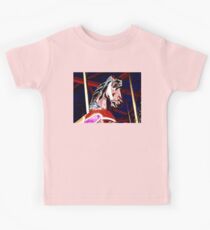 Camiseta para niños Caballo marrón con la melena oscura
