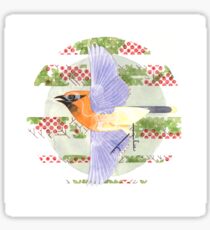 Cedar Waxwing & Berries Sticker