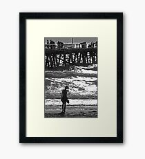 Girl on Beach Framed Print