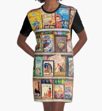 Reiseführer Bücherregal T-Shirt Kleid