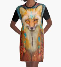 Wise Fox Graphic T-Shirt Dress