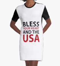 Bless Your Heart and the USA Graphic T-Shirt Dress