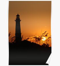 Tybee Island Lighthouse at Sunset Poster