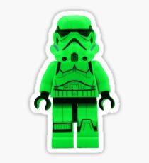 Luminous Green Lego Storm Trooper Sticker