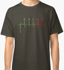 Motorcycle Shifting Gears Life Line Heartbeat Six Speed Rev Tee Shirt Classic T-Shirt