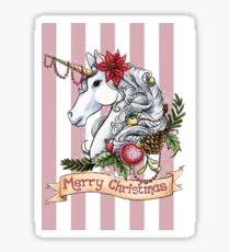 Christmas Unicorn Sticker