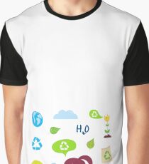 Recycle, nature and ecology icons isolated on white background Graphic T-Shirt
