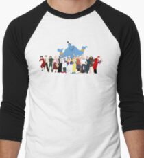 NO BACKGROUND Even More Minimalist Robin Williams Character Tribute Men's Baseball Âľ T-Shirt
