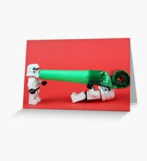 Lego Storm trooper birthday surprise Greeting Card