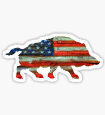 Pegatina Wild Boar Pig USA Merica
