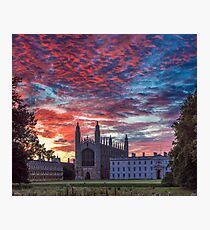 Dawn over King's College Chapel, UK Photographic Print