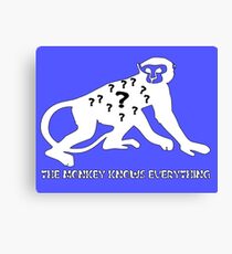 Smart Monkey Funny Meme Canvas Print