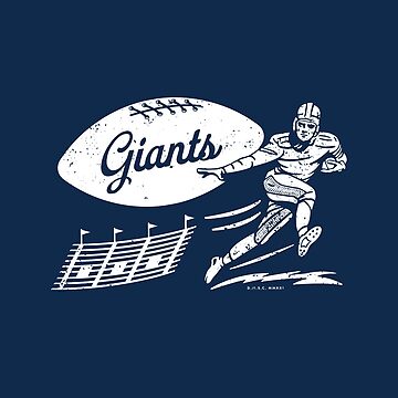 deadmansupplyco Vintage Football Shape - New York Giants (White Giants Wordmark) Long Sleeve T-Shirt