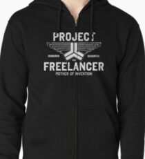 Red vs. Blue - Project Freelancer Zipped Hoodie