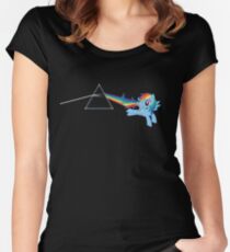 Rainbow Dash: Dark side of the moon (Brony) Women's Fitted Scoop T-Shirt