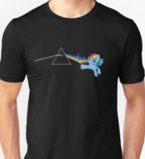 Camiseta unisex Rainbow Dash: Lado oscuro de la luna (Brony)