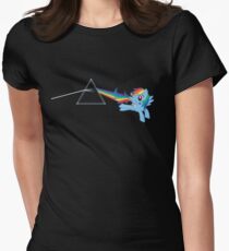 Rainbow Dash: Dark side of the moon (Brony) Women's Fitted T-Shirt