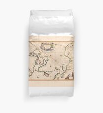 Karte des Nordpols 1650 Bettbezug