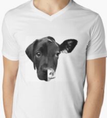 Speciesism Cow Dog Split Face Men's V-Neck T-Shirt