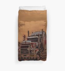 Prime Mover Kenworth truck at Sunset Duvet Cover