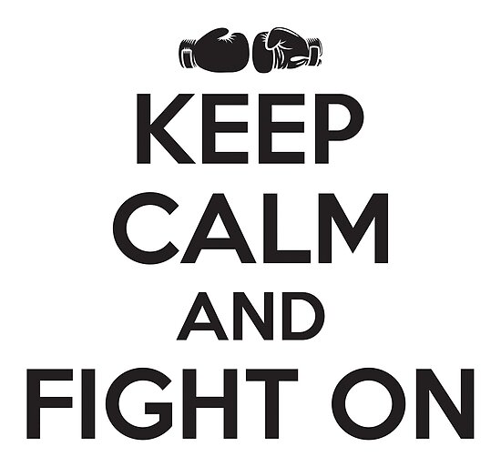 "Boxing: Keep Calm And Fight On" Poster By Nektarinchen | Redbubble