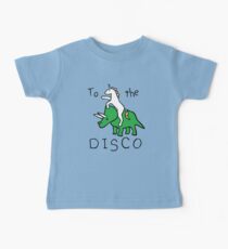 To The Disco (Unicorn Riding Triceratops) Baby Tee