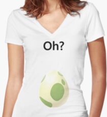 Pokemon Go Egg Women's Fitted V-Neck T-Shirt