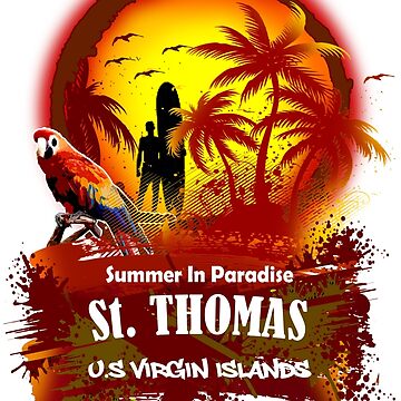 St. Croix U.S. Virgin Islands Beach Time Essential T-Shirt for Sale by  3vanjava