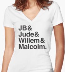 JB & Jude & Willem & Malcolm Women's Fitted V-Neck T-Shirt