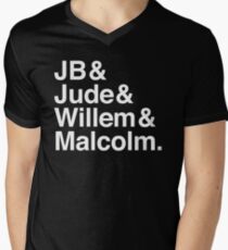 A LITTLE LIFE book JB & Jude & Willem & Malcolm (in white) Men's V-Neck T-Shirt