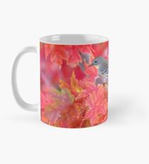 Taza Hojas de otoño y curruca Rumped amarilla