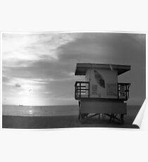 Life Guard Stand - B&W Film Poster