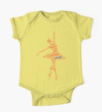Ballet Typography : Red - Blue One Piece - Short Sleeve