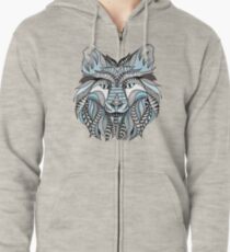 Winter wolf Zipped Hoodie
