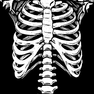 Buy 'Spooky Ribcage Skeleton Orange' by RetroGear as a T-Shirt, Classic T- Shirt, Tri-blend T…