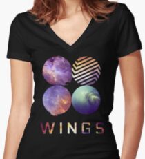 BTS nebula Women's Fitted V-Neck T-Shirt