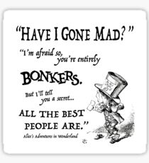 Alice in Wonderland Quote Sticker