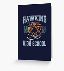 Stranger Things Tee - Go Tigers! Greeting Card