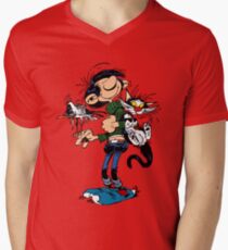 Gomer Goof T-Shirt mit V-Ausschnitt für Männer