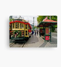Christmas Tram - Christchurch New Zealand Canvas Print