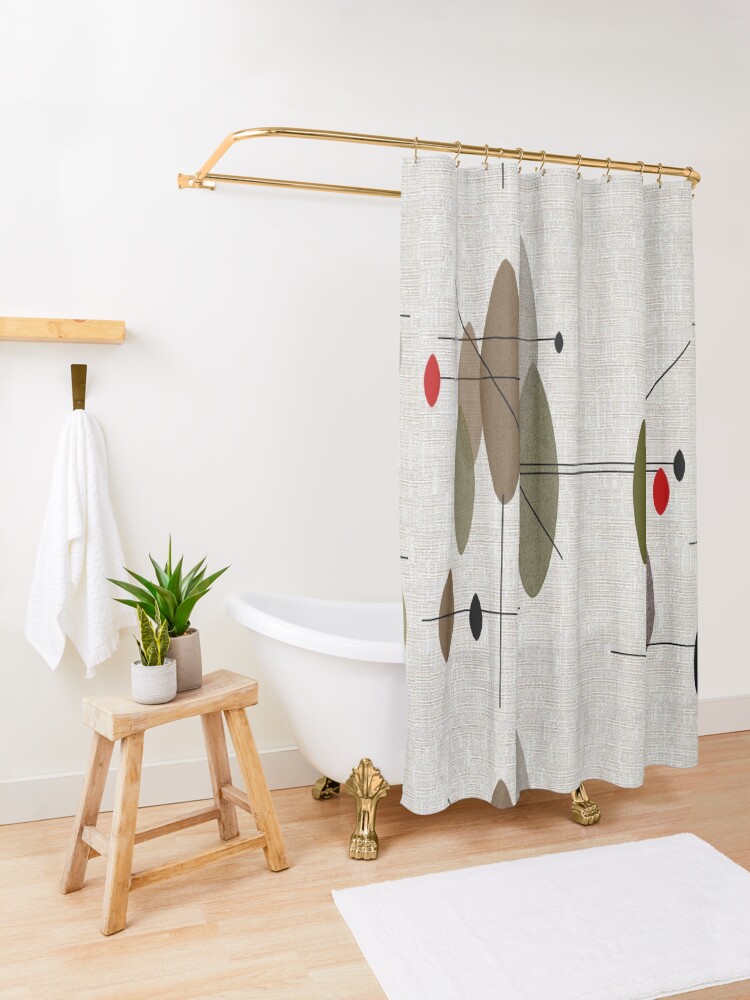 Alternate view of Hanging Orbs Shower Curtain