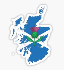 Scottish thistle & map. Sticker