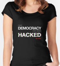 hacked Women's Fitted Scoop T-Shirt