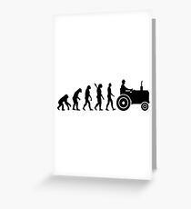 Evolution Tractor Greeting Card