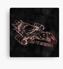 I Aim to Misbehave with Background Canvas Print